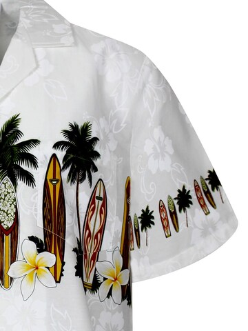 Pacific Legend Regular Fit Hemd 'Surfbretter' in Weiß