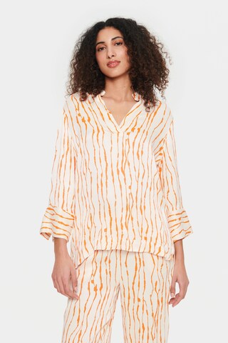 SAINT TROPEZ Blouse 'Ulla' in Orange: front