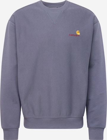 Carhartt WIP Sweatshirt 'American Script' in Grey: front