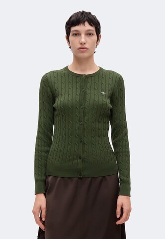 Cardigan GANT en vert : devant