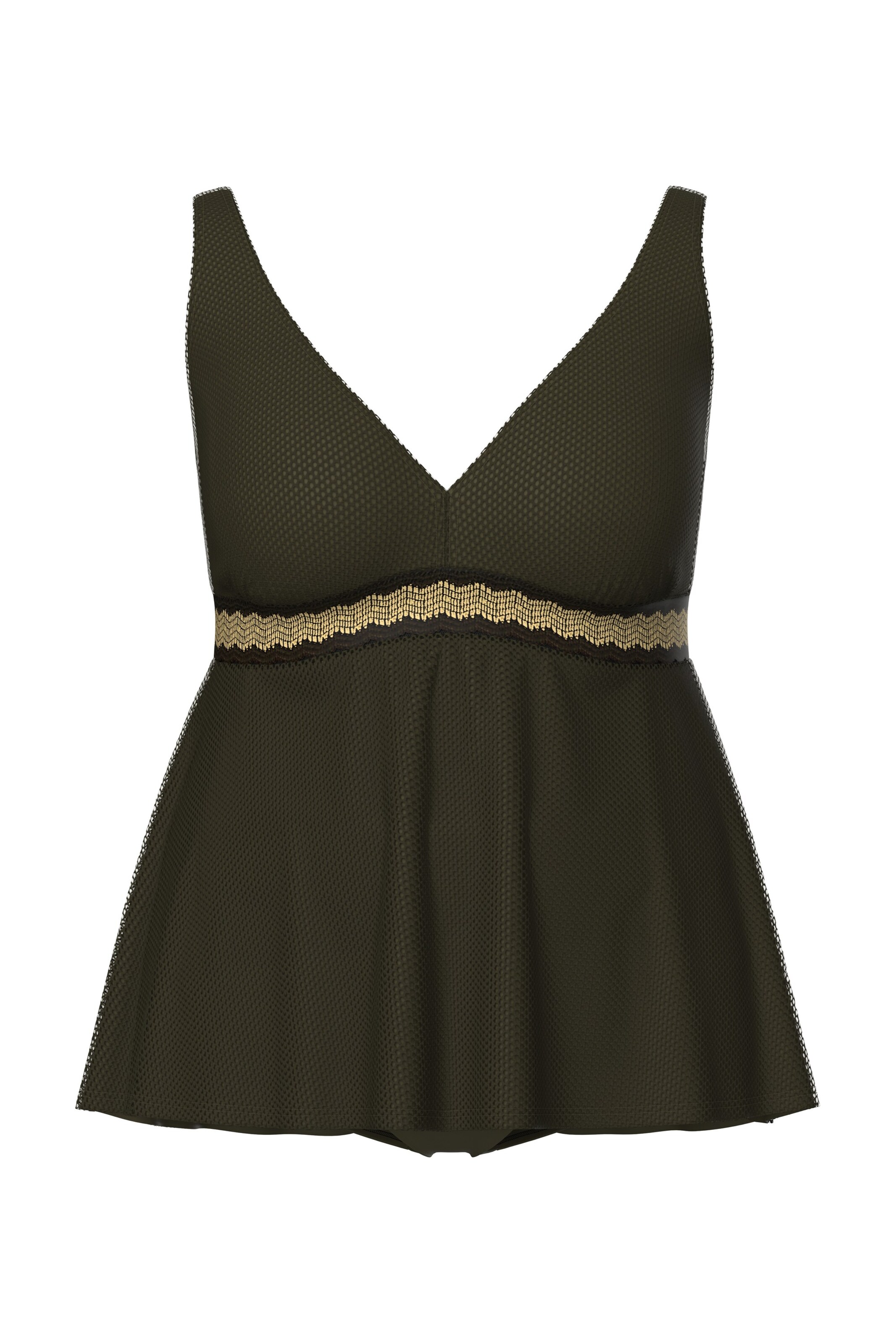 Ulla Popken Negligée in Grün: Vorderseite