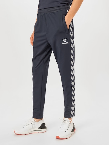 Regular Pantalon de sport 'Nathan 2.0' Hummel en bleu : devant