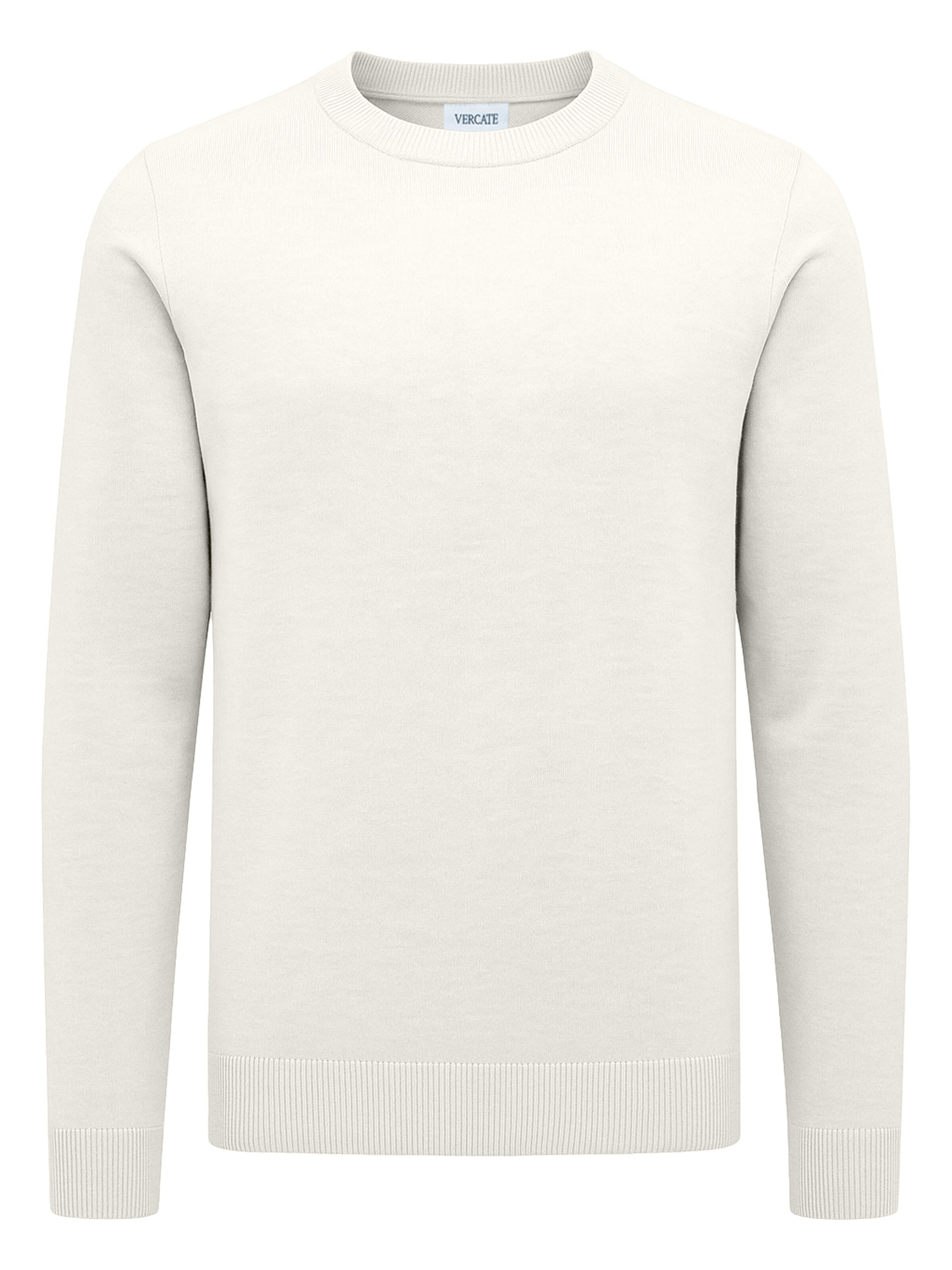 Pull-over 'No. 16' Vercate en blanc : devant