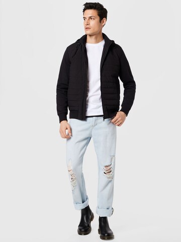 Calvin Klein Zip-Up Hoodie in Black