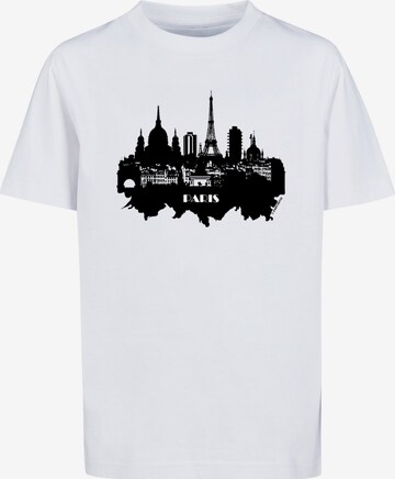 T-Shirt 'Cities Collection - Paris skyline' F4NT4STIC en blanc : devant