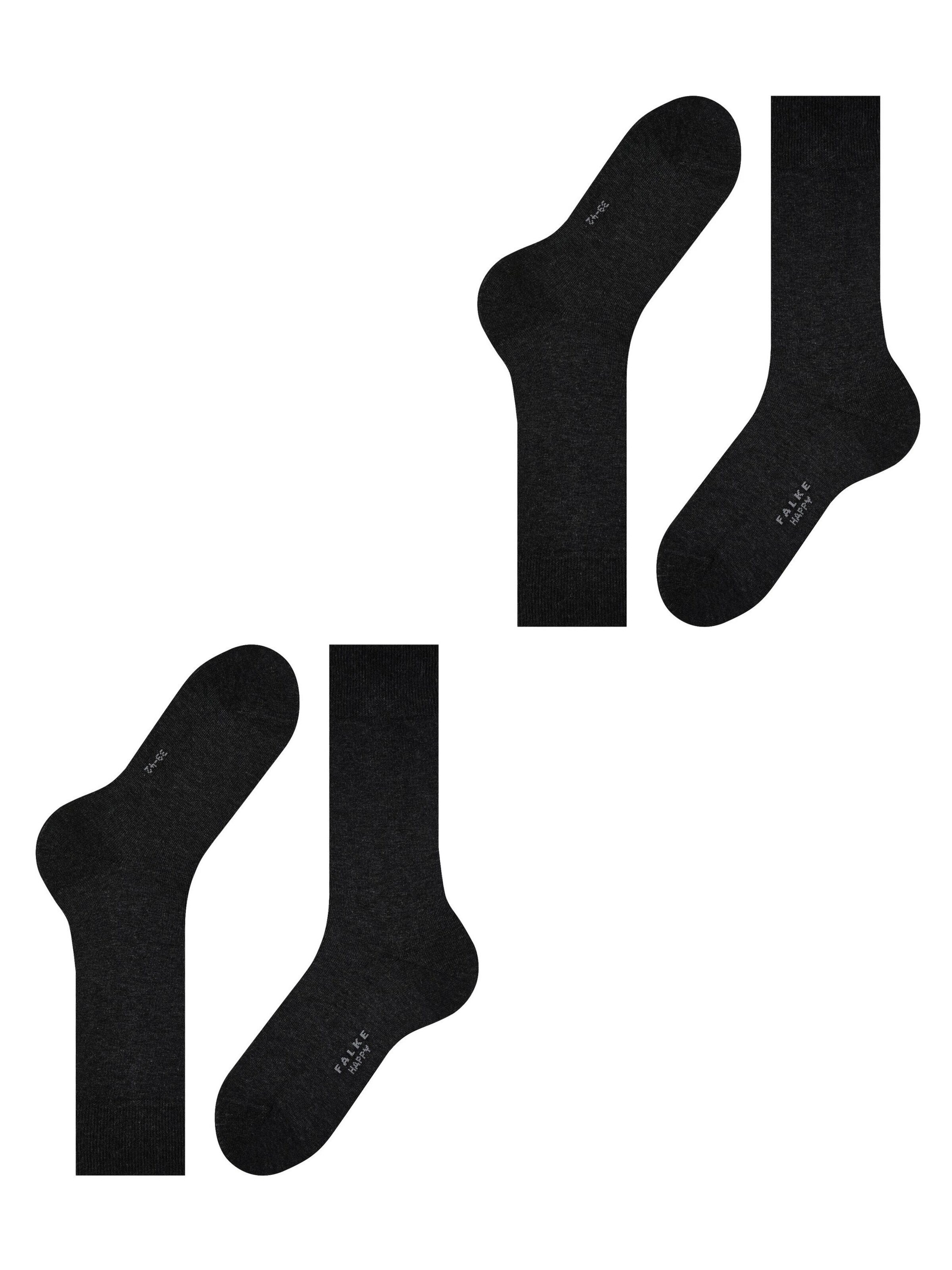 FALKE Socks 'Happy 2-Pack' in Grey