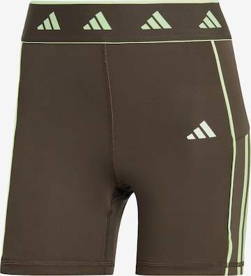 ADIDAS PERFORMANCE Sportbroek 'Hyperglam' in Bruin: voorkant