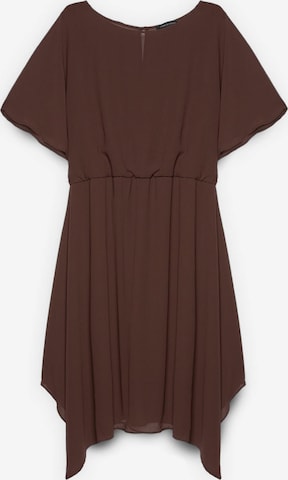 Fiorella Rubino - Vestido en marrón: frente