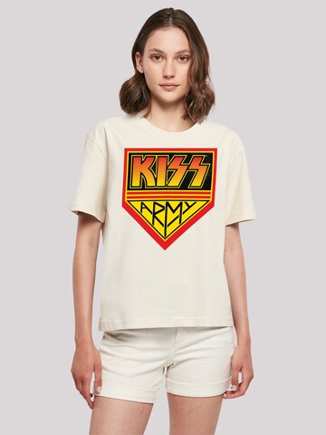 T-shirt 'Kiss' F4NT4STIC en beige : devant