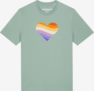 T-Shirt 'Rainbow Heart' Watapparel en vert : devant