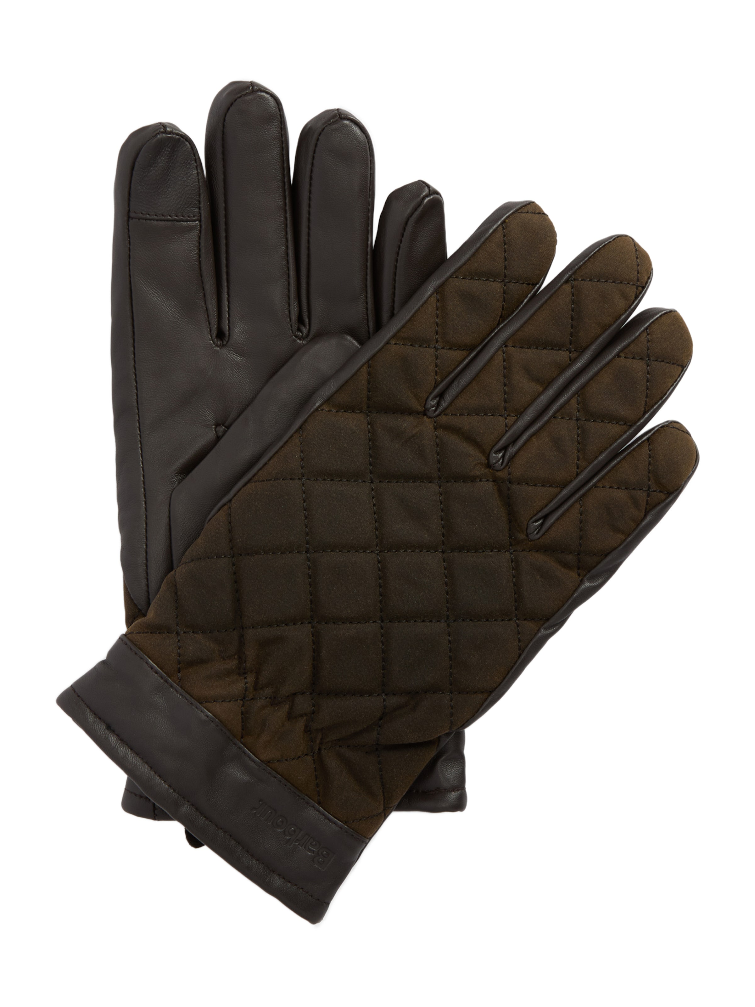 Barbour Fingerhandschuhe 'Dalegarth' in Grün: Vorderseite