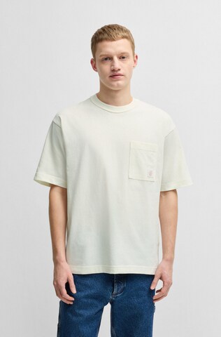 BOSS Orange Shirt in Beige: front