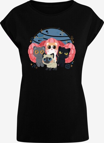 ABSOLUTE CULT Shirt 'The Marvels - Flerkittens Chibbi' in Black: front