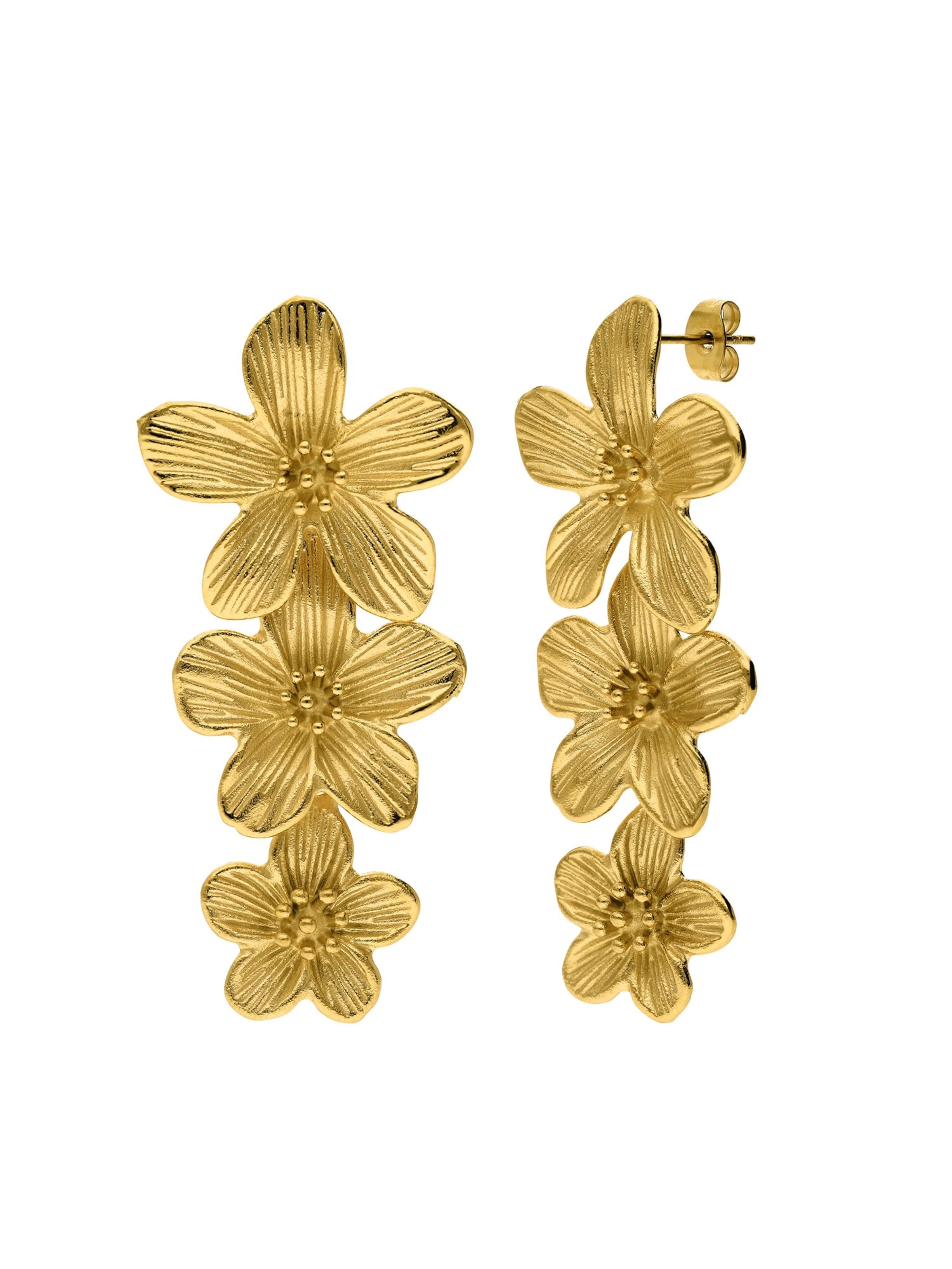 Lucardi Earrings 'Statement' in Gold: front