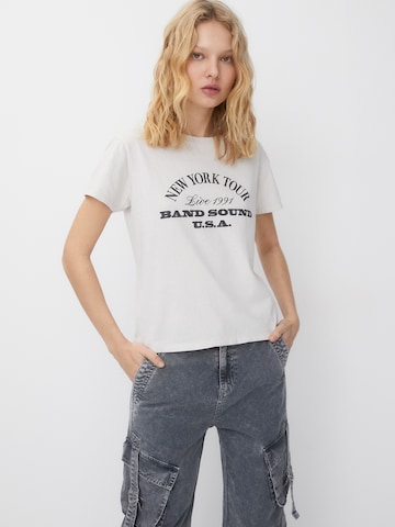 Pull&Bear T-shirt i vit: framsida