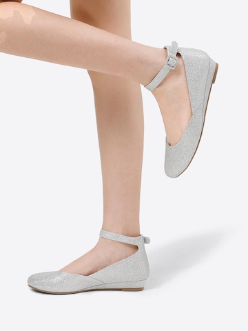 Ballerina 'DREAM PAIRS Ballerinas Damen Flache Schuhe Damen' di Dream Pairs in argento