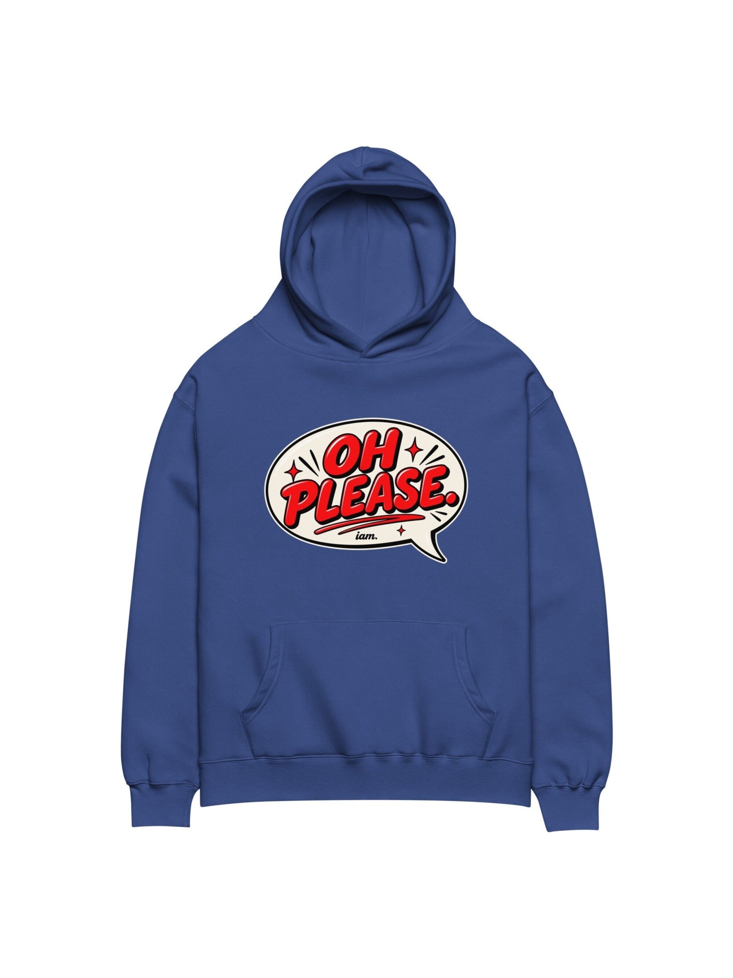 iam. Sweatshirt 'OP78 - THE HEAVY HOODIE' in Blauw: voorkant