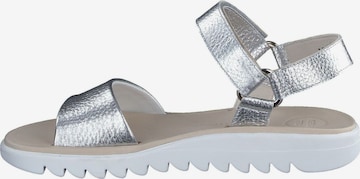 Paul Green Strap Sandals in Silver: front