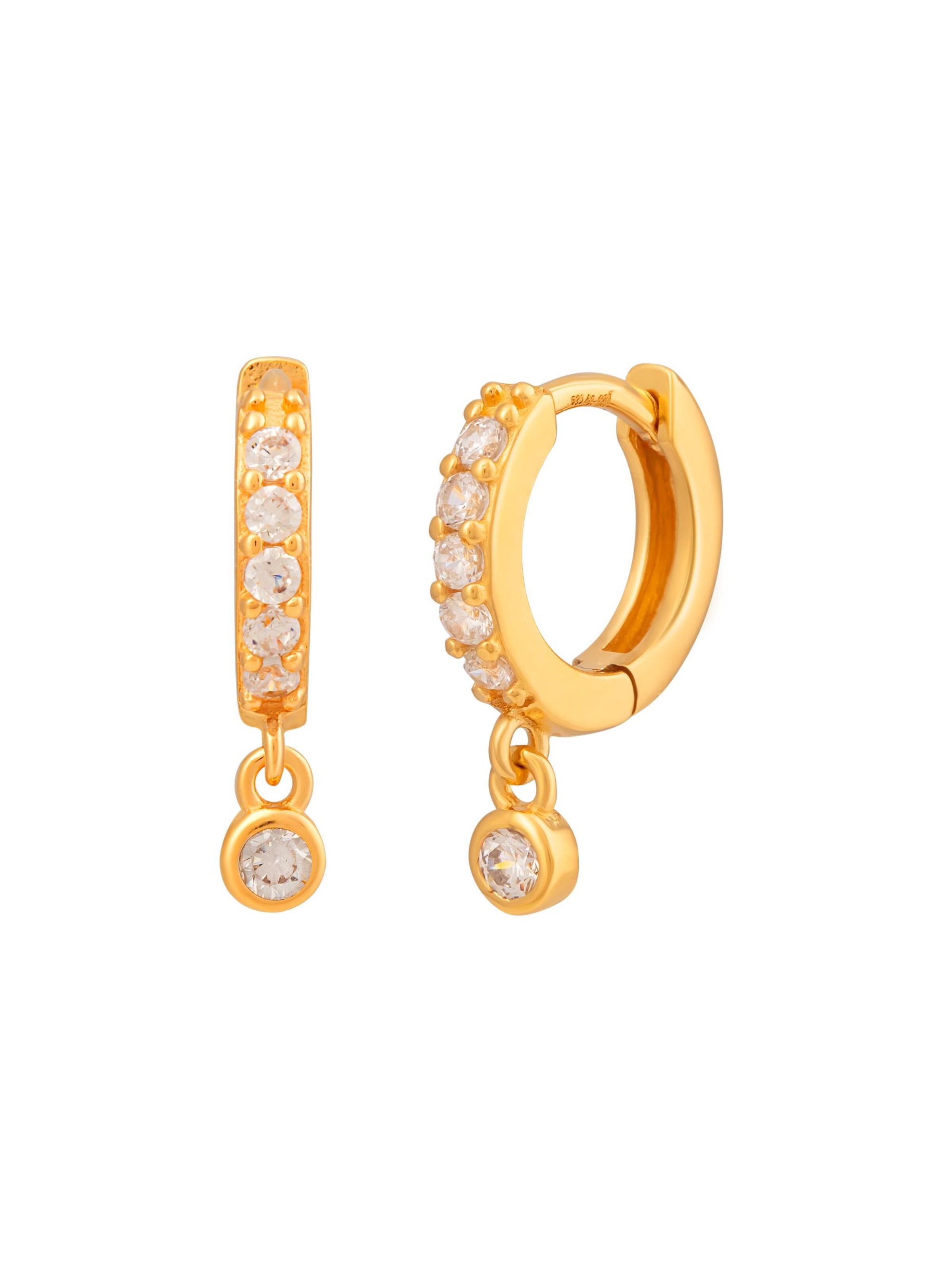 Boucles d'oreilles caï en jaune : devant