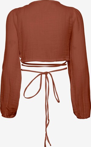 PIECES Blouse 'TINA' in Brown