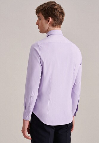 SEIDENSTICKER Slim fit Business shirt in Purple