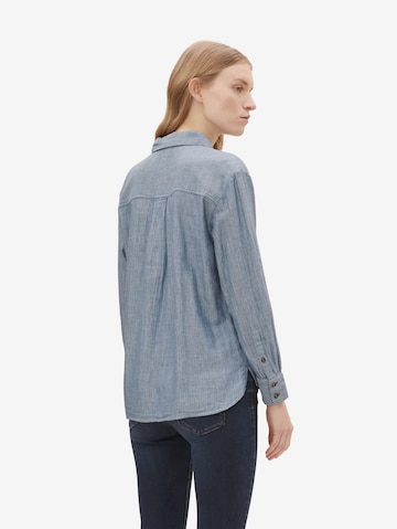 TOM TAILOR Bluse in Blau