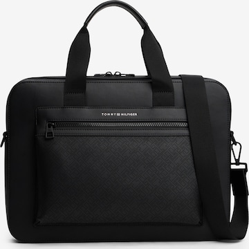 TOMMY HILFIGER Tietokonelaukku värissä musta: etupuoli