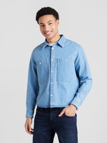 Coupe regular Chemise Studio Seidensticker en bleu : devant