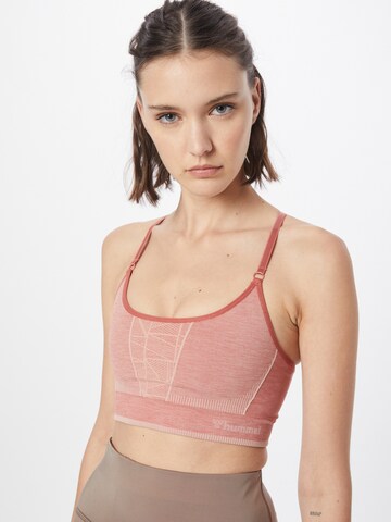 Bustier Soutien-gorge de sport Hummel en rose : devant