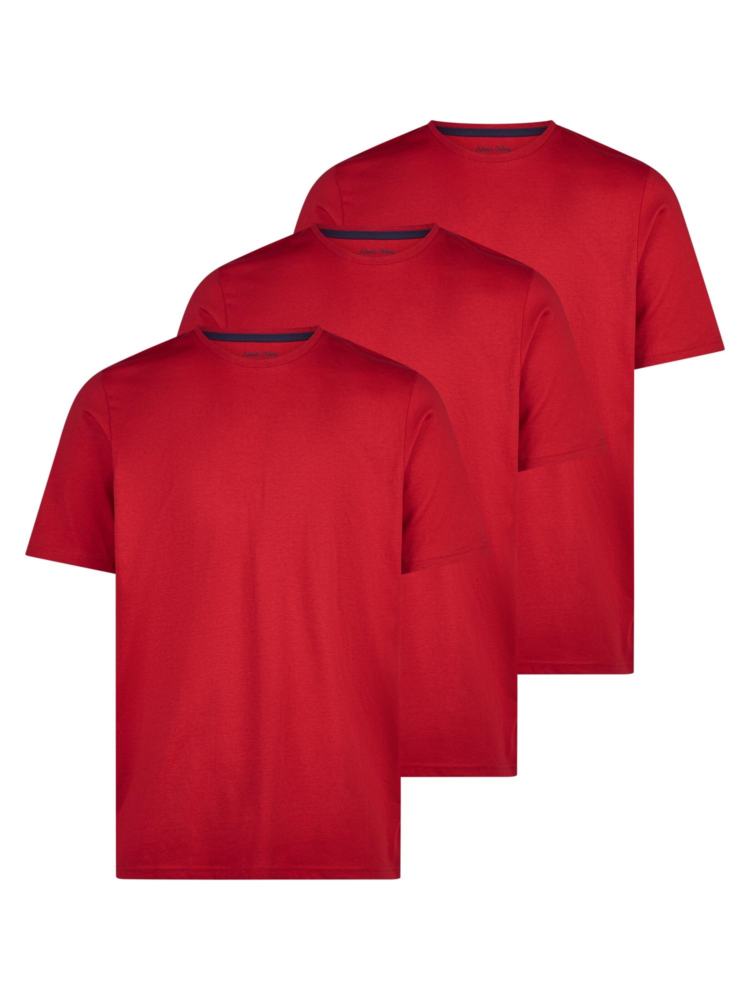 redmond Shirt 'Basic'‌‌‌‌ in Rot: Vorderseite