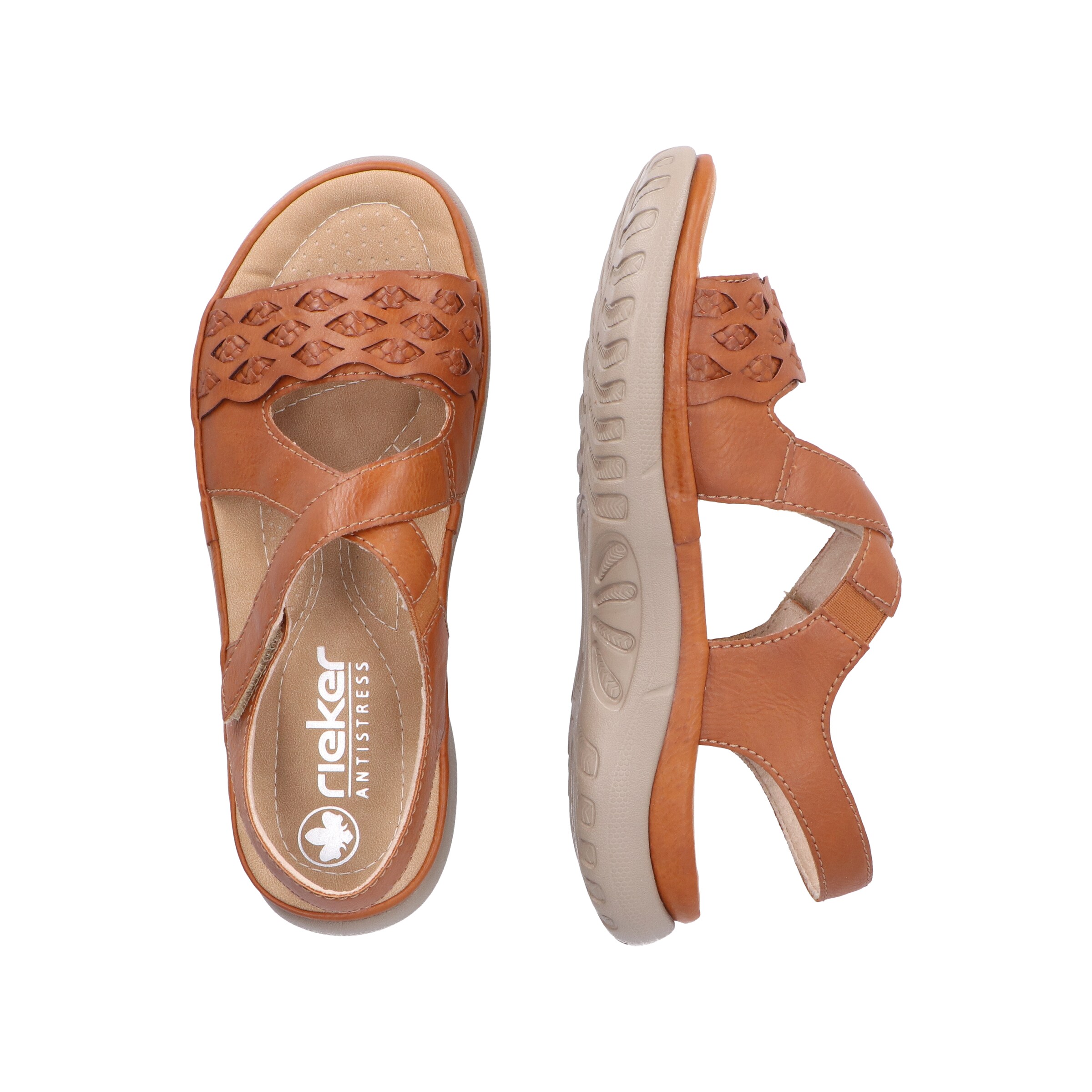 Rieker Strap Sandals in Brown