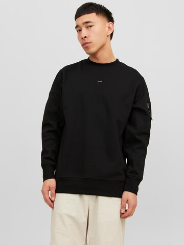 Sweat-shirt 'Shade' JACK & JONES en noir : devant