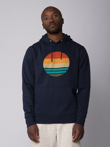 Watapparel Sweatshirt ' Retro Sunset Ocean ' in Blauw: voorkant
