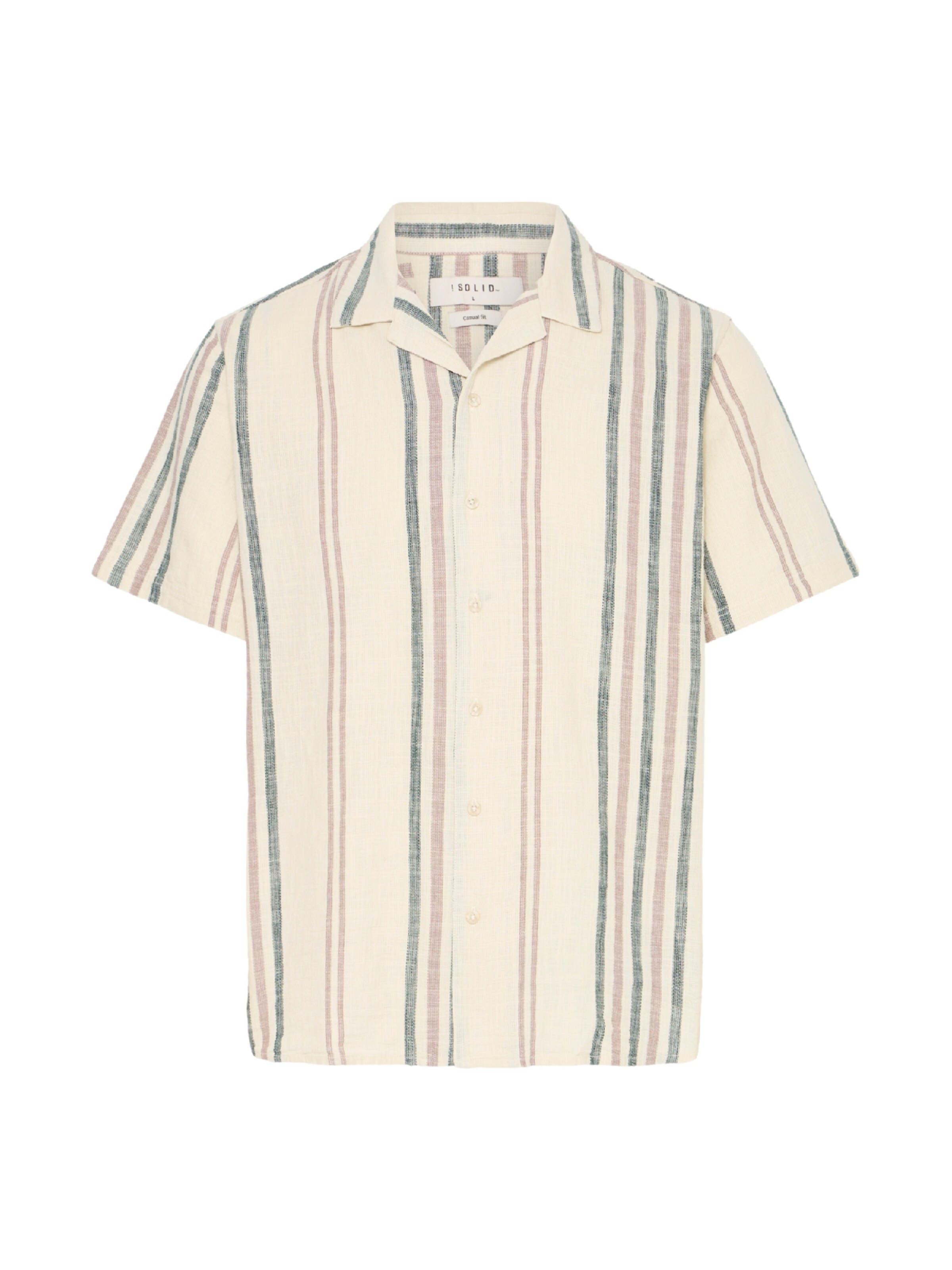 !Solid Button Up Shirt 'SDIsai' in L in Beige / Auburn / Fir, Item view