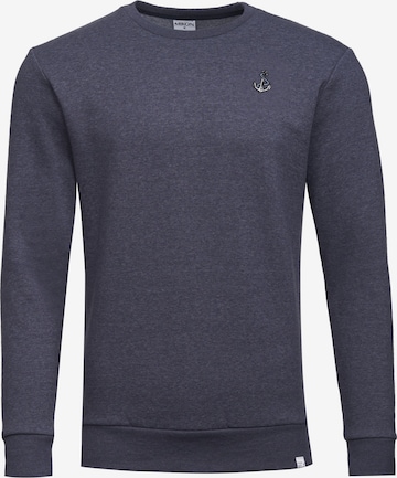 Mikon Sweatshirt 'Anker' in Blauw: voorkant