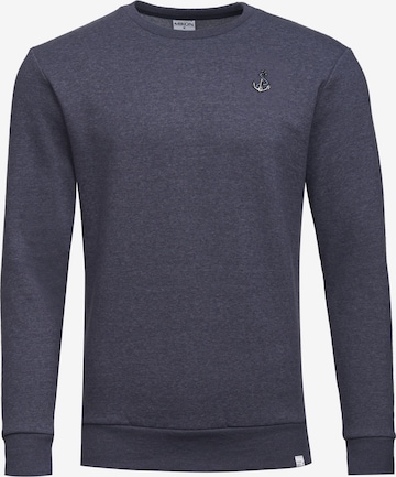 Mikon Sweatshirt 'Anker' in Blau: predná strana