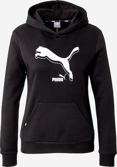 PUMA Športna majica | črna / bela barva, Prikaz izdelka