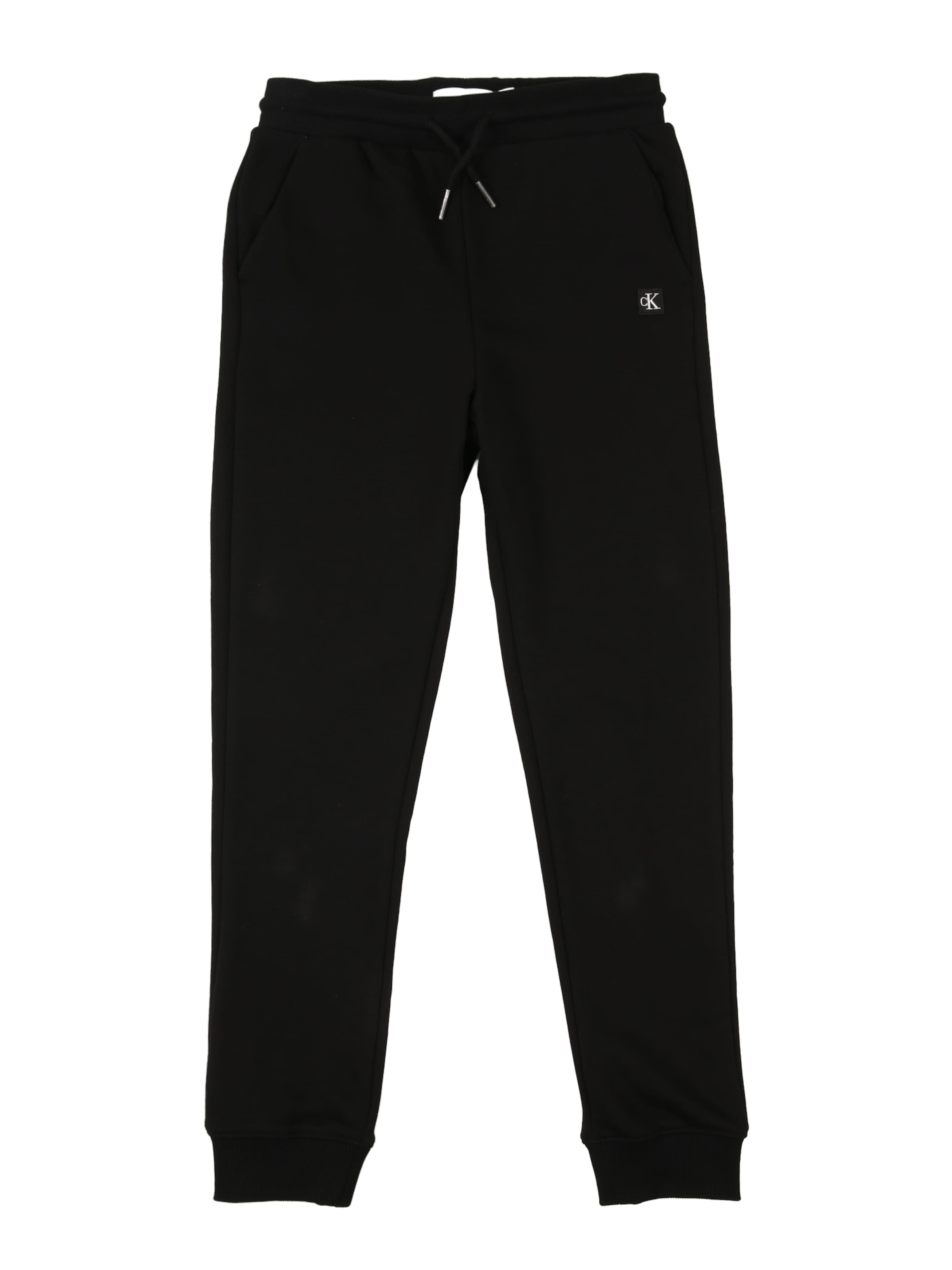 Calvin Klein Jeans Tapered Παντελόνι σε μαύρο: μπροστά