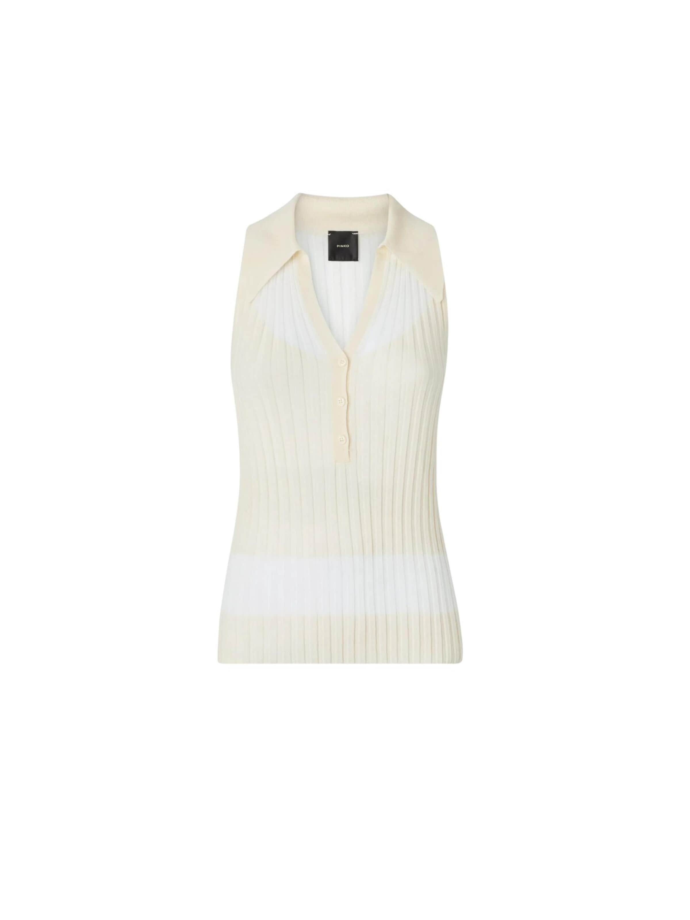 Top in maglia di PINKO in beige: frontale