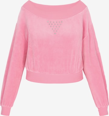 fainaSweater majica 'Fashion Look' - roza boja: prednji dio