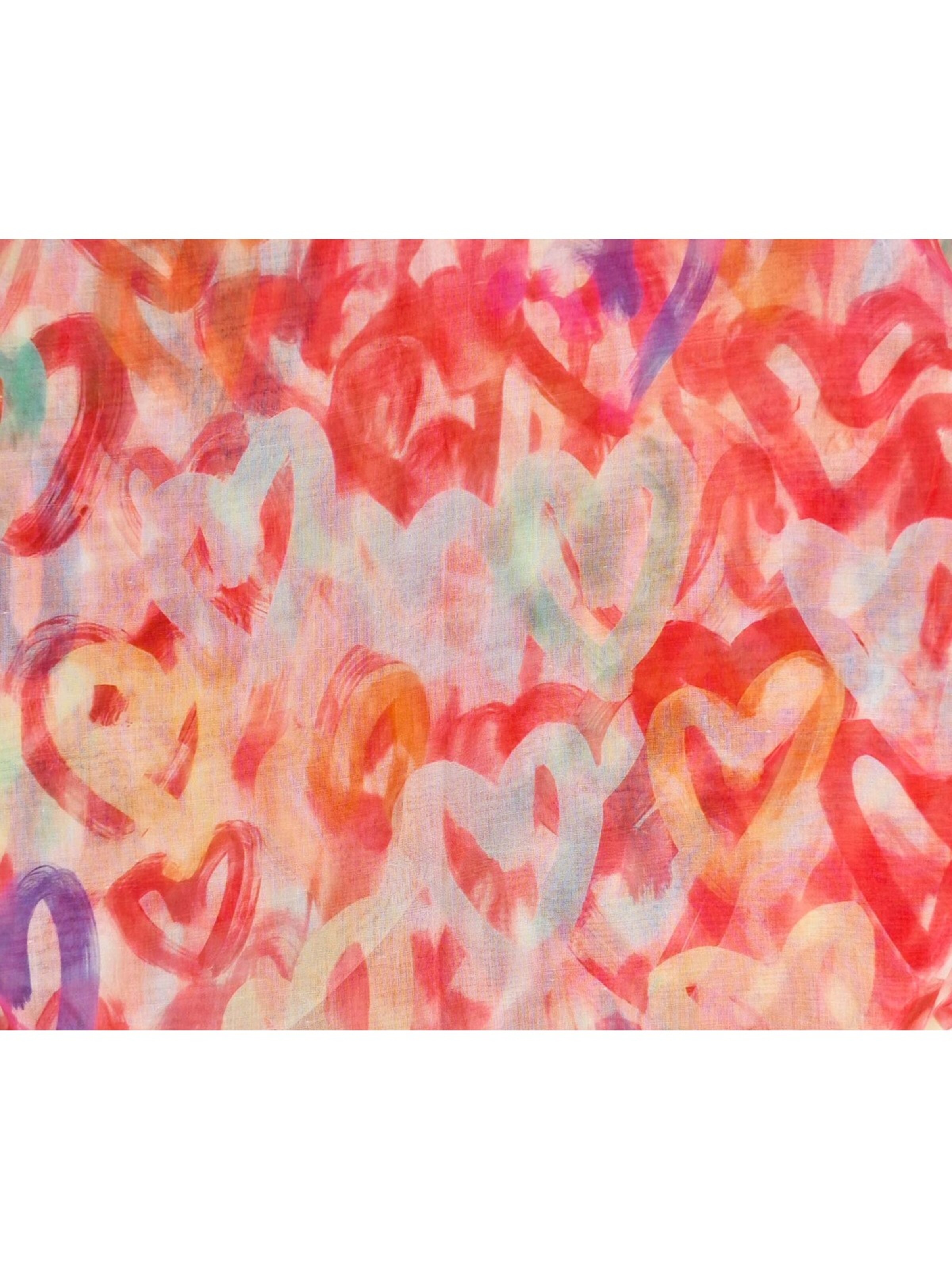 styleBREAKER Schlauchschal 'Loop mit Brushstroke Herz Muster'‌‌‌‌‌‌‌‌‌‌ in Rot