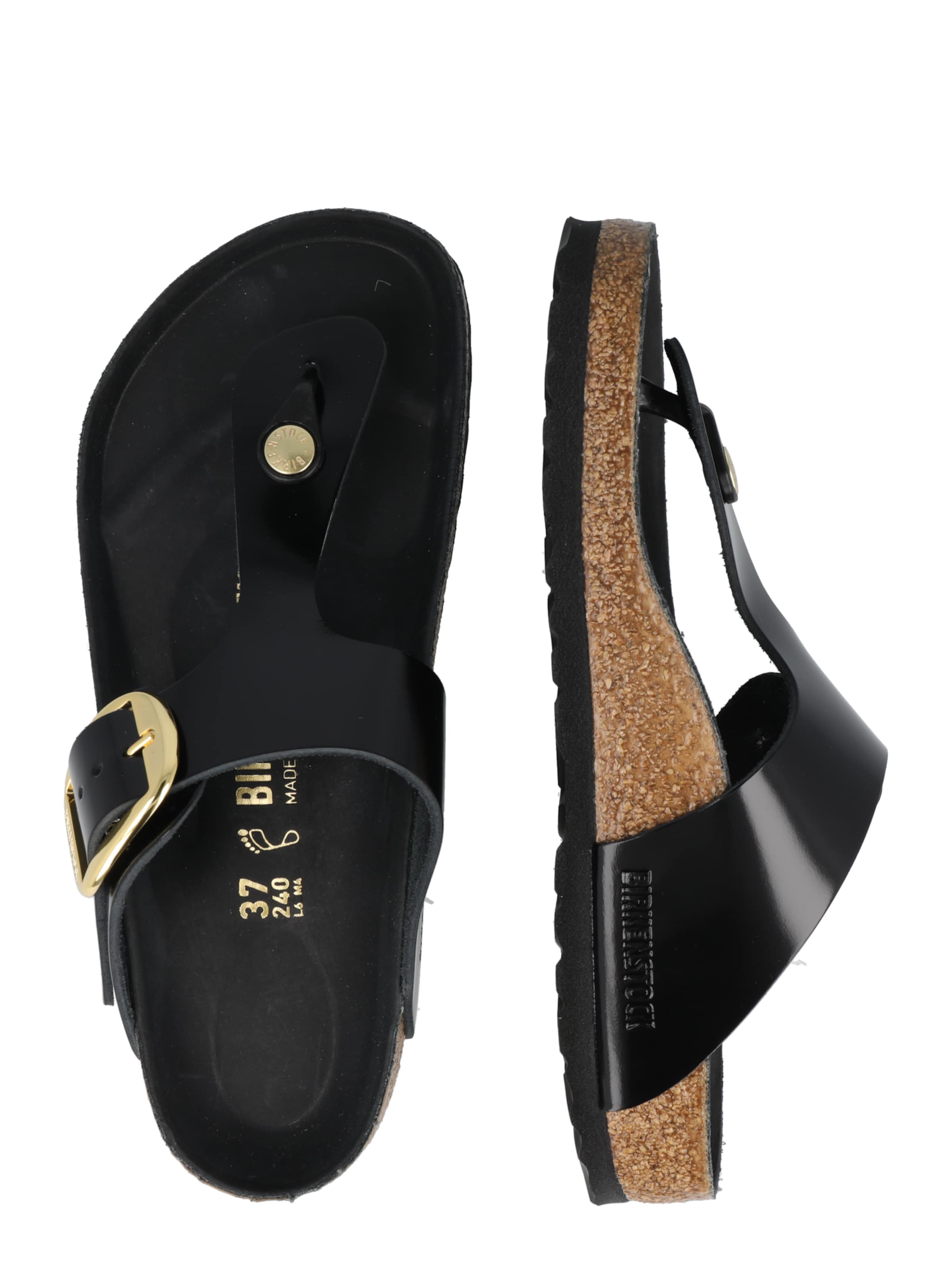 BIRKENSTOCK Босоножки через палец 'Gizeh' в Черный