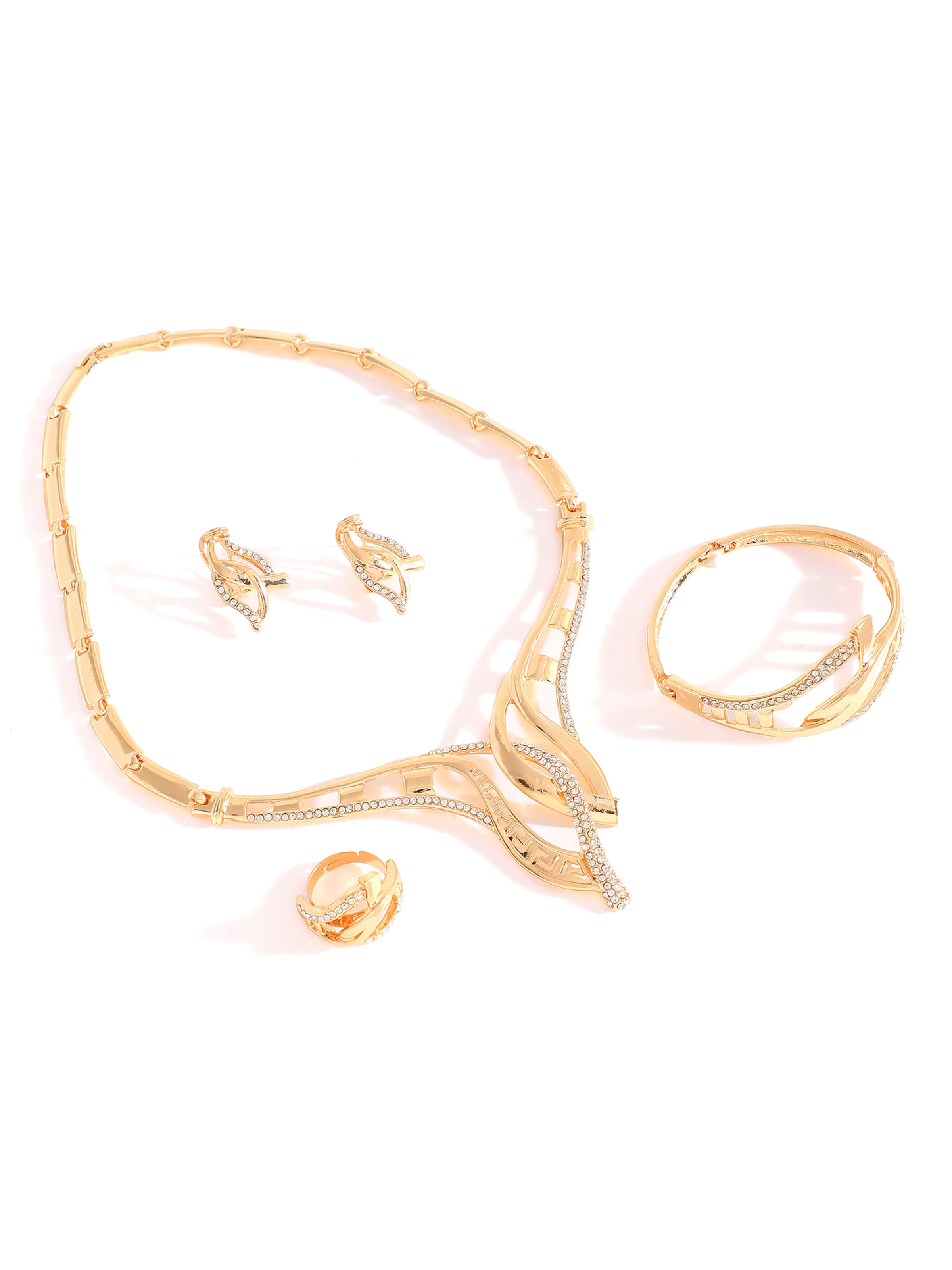 SOHI Комплект бижута 'Neaha' в злато: отпред