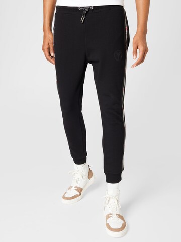 Carlo Colucci Tapered Broek 'Daddezio' in Zwart: voorkant