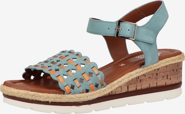 ARA Strap Sandals in Blue: front