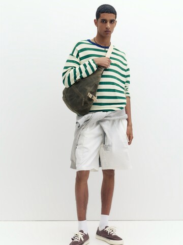 Pull&Bear Loosefit Cargobukser i hvid