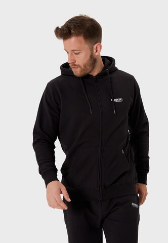 Oldskull Zip-Up Hoodie 'Basic Osk Logo' in Black: front