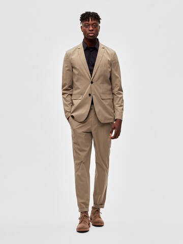 SELECTED HOMME Slim fit Colbert 'Fremont' in Beige