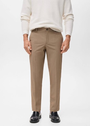 MANGO MAN Slimfit Hose 'Bologna' in Beige: Vorderseite
