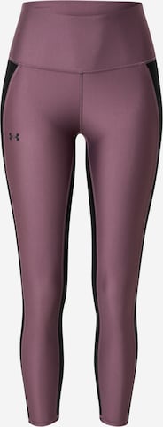 UNDER ARMOUR Skinny Workout Pants in Purple: front